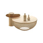 Slate/Wooden Top Coffee Cocktail Table Round Scandinavian Cream Color Clearhalo 'Coffee & Accent Tables' 'Coffee Tables' 'coffee_tables' 'furn' 'furn_coffee_tables' 'Furniture' 'Living Room Furniture' 7655797