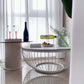 Slate/Wooden Top Coffee Cocktail Table Round Scandinavian Cream Color Clearhalo 'Coffee & Accent Tables' 'Coffee Tables' 'coffee_tables' 'furn' 'furn_coffee_tables' 'Furniture' 'Living Room Furniture' 7655799
