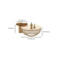 Slate/Wooden Top Coffee Cocktail Table Round Scandinavian Cream Color Clearhalo 'Coffee & Accent Tables' 'Coffee Tables' 'coffee_tables' 'furn' 'furn_coffee_tables' 'Furniture' 'Living Room Furniture' 7655809