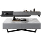 Marble Top Abstract Coffee Table with Storage Contemporary White Clearhalo 'Coffee & Accent Tables' 'Coffee Tables' 'coffee_tables' 'furn' 'furn_coffee_tables' 'Furniture' 'Living Room Furniture' 7655853
