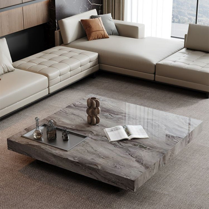 Block Coffee or End Table Contemporary Marble Square/Rectangle Prevent Scratches