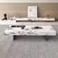Block Coffee or End Table Contemporary Marble Square/Rectangle Prevent Scratches