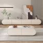 Wooden Coffee or End Table with Storage Drawers Contemporary Abstract