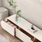Wooden Coffee or End Table with Storage Drawers Contemporary Abstract