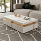 Slate Coffee or End Table with 4 Storage Drawers Contemporary White Clearhalo 'Coffee & Accent Tables' 'Coffee Tables' 'coffee_tables' 'furn' 'furn_coffee_tables' 'Furniture' 'Living Room Furniture' 7655991