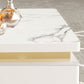 Slate Coffee or End Table with 4 Storage Drawers Contemporary Clearhalo 'Coffee & Accent Tables' 'Coffee Tables' 'coffee_tables' 'furn' 'furn_coffee_tables' 'Furniture' 'Living Room Furniture' 7656000