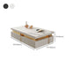 Slate Coffee or End Table with 4 Storage Drawers Contemporary Clearhalo 'Coffee & Accent Tables' 'Coffee Tables' 'coffee_tables' 'furn' 'furn_coffee_tables' 'Furniture' 'Living Room Furniture' 7656002