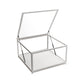 Glass Top Coffee Cocktail Table Block/4 Legs Contemporary Trunk Storage White Block Clearhalo 'Coffee & Accent Tables' 'Coffee Tables' 'coffee_tables' 'furn' 'furn_coffee_tables' 'Furniture' 'Living Room Furniture' 7656011