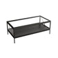 Glass Top Coffee Cocktail Table Block/4 Legs Contemporary Trunk Storage Black Four Leg Clearhalo 'Coffee & Accent Tables' 'Coffee Tables' 'coffee_tables' 'furn' 'furn_coffee_tables' 'Furniture' 'Living Room Furniture' 7656015