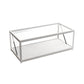 Glass Top Coffee Cocktail Table Block/4 Legs Contemporary Trunk Storage White Block Clearhalo 'Coffee & Accent Tables' 'Coffee Tables' 'coffee_tables' 'furn' 'furn_coffee_tables' 'Furniture' 'Living Room Furniture' 7656018