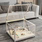 Glass Top Coffee Cocktail Table Block/4 Legs Contemporary Trunk Storage Clearhalo 'Coffee & Accent Tables' 'Coffee Tables' 'coffee_tables' 'furn' 'furn_coffee_tables' 'Furniture' 'Living Room Furniture' 7656020