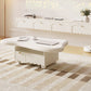 Slate Coffee Cocktail Table with Storage Drawers White Block Contemporary Clearhalo 'Coffee & Accent Tables' 'Coffee Tables' 'coffee_tables' 'furn' 'furn_coffee_tables' 'Furniture' 'Living Room Furniture' 7656055