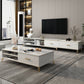 Wooden Coffee Cocktail Table with Storage 4 Legs Contemporary Rectangle Clearhalo 'Coffee & Accent Tables' 'Coffee Tables' 'coffee_tables' 'furn' 'furn_coffee_tables' 'Furniture' 'Living Room Furniture' 7656070