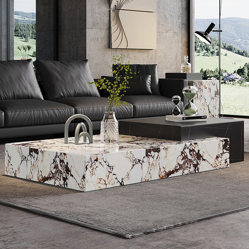 Block Nesting Coffee Table Set Contemporary Rectangle Slate Top Clearhalo 'Coffee & Accent Tables' 'Coffee Tables' 'coffee_tables' 'furn' 'furn_coffee_tables' 'Furniture' 'Living Room Furniture' 7656082