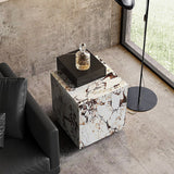 Block Nesting Coffee Table Set Contemporary Rectangle Slate Top