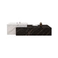 Block Nesting Coffee Table Set Contemporary Rectangle Slate Top Black-White-Yellow Clearhalo 'Coffee & Accent Tables' 'Coffee Tables' 'coffee_tables' 'furn' 'furn_coffee_tables' 'Furniture' 'Living Room Furniture' 7656088