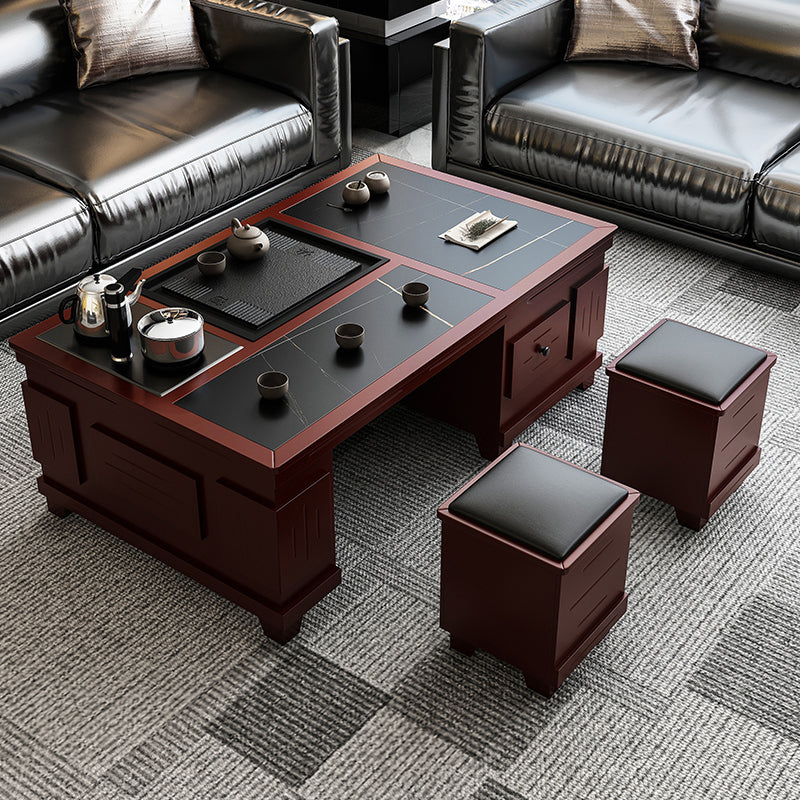 抽象的なスレートのコーヒーカクテルテーブルストレージ引き出し長方形