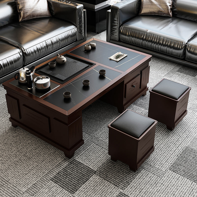 抽象的なスレートのコーヒーカクテルテーブルストレージ引き出し長方形