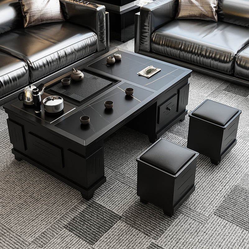 抽象的なスレートのコーヒーカクテルテーブルストレージ引き出し長方形