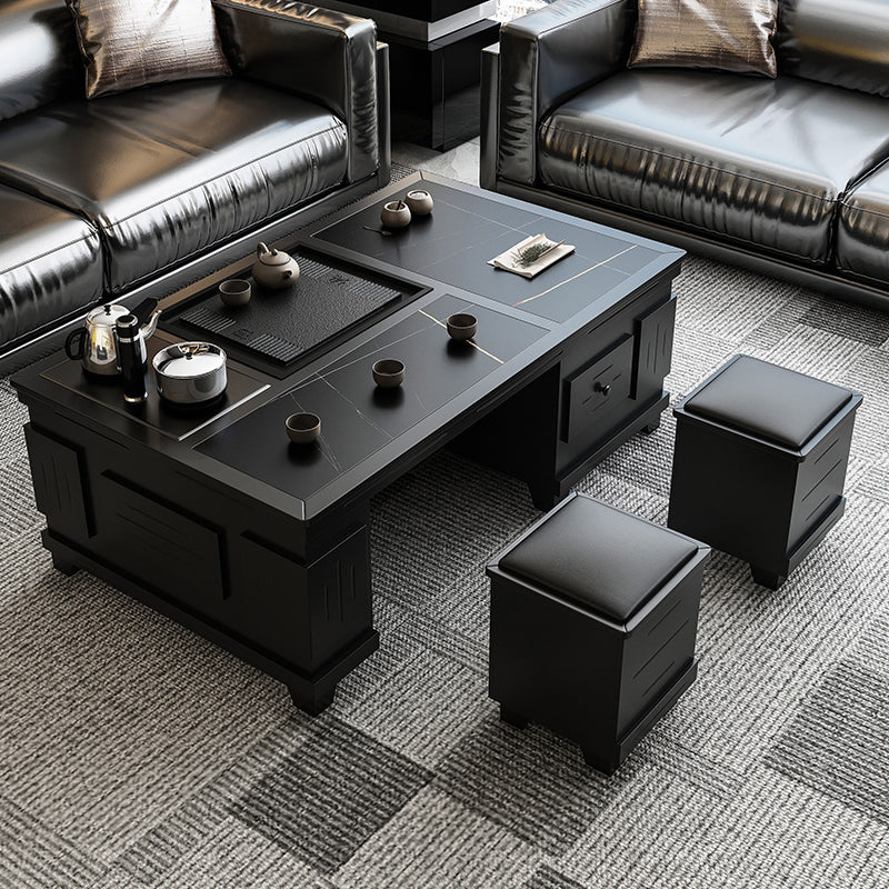 抽象的なスレートのコーヒーカクテルテーブルストレージ引き出し長方形