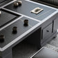 Abstract Slate Coffee Cocktail Table with Storage Drawers Rectangle