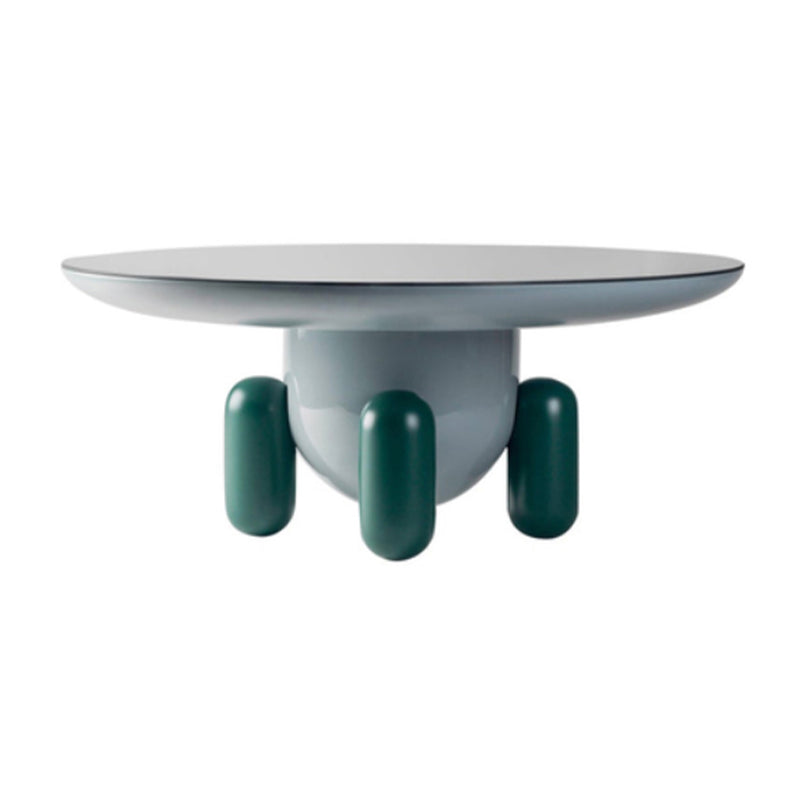Scandinavian Round Coffee Table Abstract Base Cocktail Table Light Blue Clearhalo 'Coffee & Accent Tables' 'Coffee Tables' 'coffee_tables' 'furn' 'furn_coffee_tables' 'Furniture' 'Living Room Furniture' 7656162