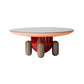 Scandinavian Round Coffee Table Abstract Base Cocktail Table Red Clearhalo 'Coffee & Accent Tables' 'Coffee Tables' 'coffee_tables' 'furn' 'furn_coffee_tables' 'Furniture' 'Living Room Furniture' 7656165