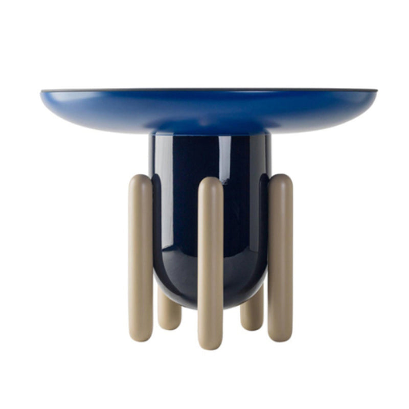 Scandinavian Round Coffee Table Abstract Base Cocktail Table Dark Blue Clearhalo 'Coffee & Accent Tables' 'Coffee Tables' 'coffee_tables' 'furn' 'furn_coffee_tables' 'Furniture' 'Living Room Furniture' 7656177