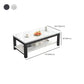 Modern Rectangular Coffee Table 4 Legs Cocktail Table with Shelf Clearhalo 'Coffee & Accent Tables' 'Coffee Tables' 'coffee_tables' 'furn' 'furn_coffee_tables' 'Furniture' 'Living Room Furniture' 7656202