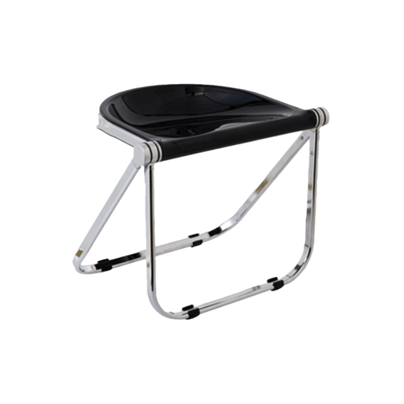 Modern Style Dining Chair Plastic Folding Side Chair for Dining Room Black 1 Piece Clearhalo 'Dining Chairs' 'Dining Tables & Seating' 'dining_chair' 'furn' 'furn_dining_chair' 'Furniture' 'Kitchen & Dining Furniture' 7656702