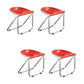 Modern Style Dining Chair Plastic Folding Side Chair for Dining Room Red 4 Piece Set Clearhalo 'Dining Chairs' 'Dining Tables & Seating' 'dining_chair' 'furn' 'furn_dining_chair' 'Furniture' 'Kitchen & Dining Furniture' 7656716