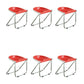 Modern Style Dining Chair Plastic Folding Side Chair for Dining Room Red 6 Piece Set Clearhalo 'Dining Chairs' 'Dining Tables & Seating' 'dining_chair' 'furn' 'furn_dining_chair' 'Furniture' 'Kitchen & Dining Furniture' 7656717