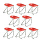 Modern Style Dining Chair Plastic Folding Side Chair for Dining Room Red 8 Piece Set Clearhalo 'Dining Chairs' 'Dining Tables & Seating' 'dining_chair' 'furn' 'furn_dining_chair' 'Furniture' 'Kitchen & Dining Furniture' 7656719