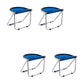 Modern Style Dining Chair Plastic Folding Side Chair for Dining Room Blue 4 Piece Set Clearhalo 'Dining Chairs' 'Dining Tables & Seating' 'dining_chair' 'furn' 'furn_dining_chair' 'Furniture' 'Kitchen & Dining Furniture' 7656733
