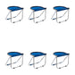 Modern Style Dining Chair Plastic Folding Side Chair for Dining Room Blue 6 Piece Set Clearhalo 'Dining Chairs' 'Dining Tables & Seating' 'dining_chair' 'furn' 'furn_dining_chair' 'Furniture' 'Kitchen & Dining Furniture' 7656734