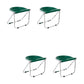 Modern Style Dining Chair Plastic Folding Side Chair for Dining Room Green 4 Piece Set Clearhalo 'Dining Chairs' 'Dining Tables & Seating' 'dining_chair' 'furn' 'furn_dining_chair' 'Furniture' 'Kitchen & Dining Furniture' 7656738