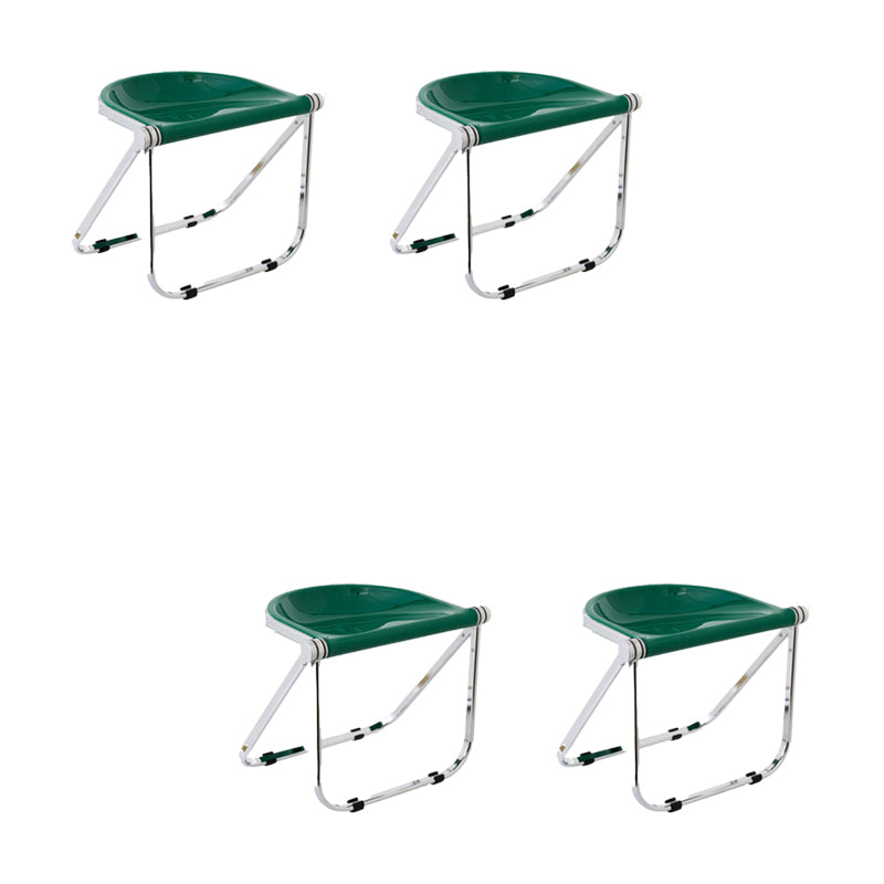 Modern Style Dining Chair Plastic Folding Side Chair for Dining Room Green 4 Piece Set Clearhalo 'Dining Chairs' 'Dining Tables & Seating' 'dining_chair' 'furn' 'furn_dining_chair' 'Furniture' 'Kitchen & Dining Furniture' 7656738