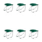 Modern Style Dining Chair Plastic Folding Side Chair for Dining Room Green 6 Piece Set Clearhalo 'Dining Chairs' 'Dining Tables & Seating' 'dining_chair' 'furn' 'furn_dining_chair' 'Furniture' 'Kitchen & Dining Furniture' 7656739