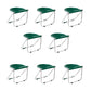 Modern Style Dining Chair Plastic Folding Side Chair for Dining Room Green 8 Piece Set Clearhalo 'Dining Chairs' 'Dining Tables & Seating' 'dining_chair' 'furn' 'furn_dining_chair' 'Furniture' 'Kitchen & Dining Furniture' 7656740