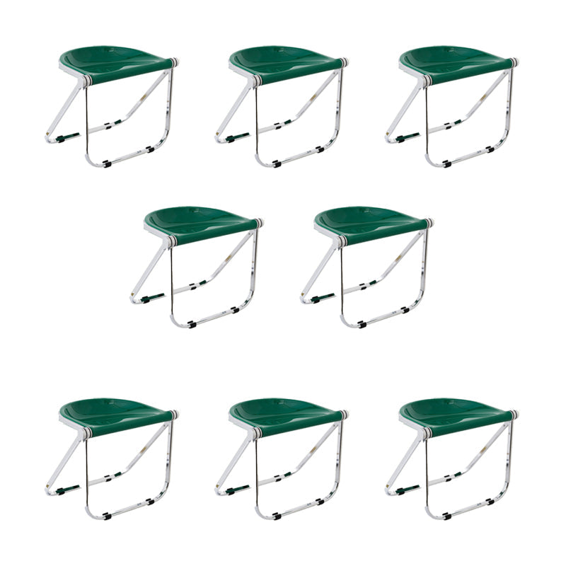 Modern Style Dining Chair Plastic Folding Side Chair for Dining Room Green 8 Piece Set Clearhalo 'Dining Chairs' 'Dining Tables & Seating' 'dining_chair' 'furn' 'furn_dining_chair' 'Furniture' 'Kitchen & Dining Furniture' 7656740