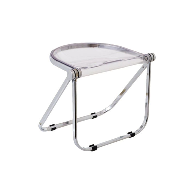 Modern Style Dining Chair Plastic Folding Side Chair for Dining Room Clear 1 Piece Clearhalo 'Dining Chairs' 'Dining Tables & Seating' 'dining_chair' 'furn' 'furn_dining_chair' 'Furniture' 'Kitchen & Dining Furniture' 7656741