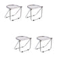 Modern Style Dining Chair Plastic Folding Side Chair for Dining Room Clear 4 Piece Set Clearhalo 'Dining Chairs' 'Dining Tables & Seating' 'dining_chair' 'furn' 'furn_dining_chair' 'Furniture' 'Kitchen & Dining Furniture' 7656743
