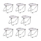 Modern Style Dining Chair Plastic Folding Side Chair for Dining Room Clear 8 Piece Set Clearhalo 'Dining Chairs' 'Dining Tables & Seating' 'dining_chair' 'furn' 'furn_dining_chair' 'Furniture' 'Kitchen & Dining Furniture' 7656745