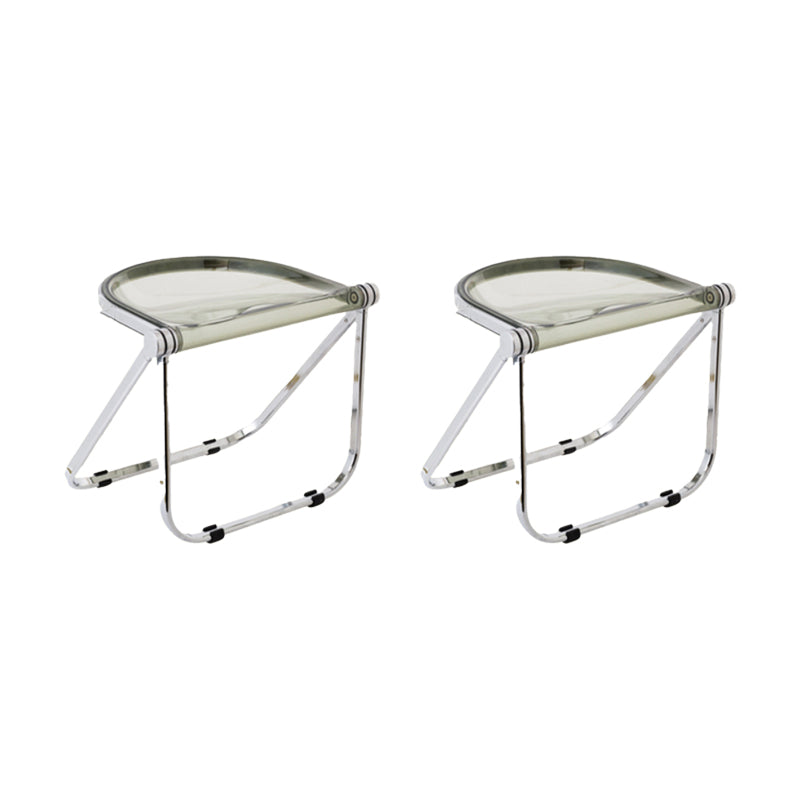 Modern Style Dining Chair Plastic Folding Side Chair for Dining Room Light Green 2 Piece Set Clearhalo 'Dining Chairs' 'Dining Tables & Seating' 'dining_chair' 'furn' 'furn_dining_chair' 'Furniture' 'Kitchen & Dining Furniture' 7656747