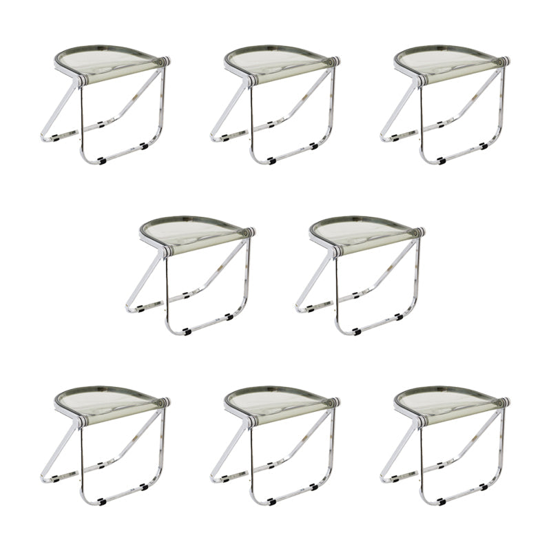 Modern Style Dining Chair Plastic Folding Side Chair for Dining Room Light Green 8 Piece Set Clearhalo 'Dining Chairs' 'Dining Tables & Seating' 'dining_chair' 'furn' 'furn_dining_chair' 'Furniture' 'Kitchen & Dining Furniture' 7656750