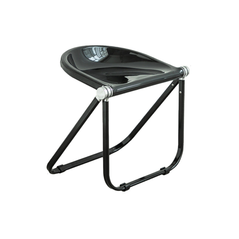 Modern Style Dining Chair Plastic Folding Side Chair for Dining Room Gloss Black 1 Piece Clearhalo 'Dining Chairs' 'Dining Tables & Seating' 'dining_chair' 'furn' 'furn_dining_chair' 'Furniture' 'Kitchen & Dining Furniture' 7656751