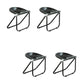 Modern Style Dining Chair Plastic Folding Side Chair for Dining Room Gloss Black 4 Piece Set Clearhalo 'Dining Chairs' 'Dining Tables & Seating' 'dining_chair' 'furn' 'furn_dining_chair' 'Furniture' 'Kitchen & Dining Furniture' 7656753