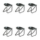 Modern Style Dining Chair Plastic Folding Side Chair for Dining Room Gloss Black 6 Piece Set Clearhalo 'Dining Chairs' 'Dining Tables & Seating' 'dining_chair' 'furn' 'furn_dining_chair' 'Furniture' 'Kitchen & Dining Furniture' 7656754