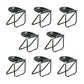 Modern Style Dining Chair Plastic Folding Side Chair for Dining Room Gloss Black 8 Piece Set Clearhalo 'Dining Chairs' 'Dining Tables & Seating' 'dining_chair' 'furn' 'furn_dining_chair' 'Furniture' 'Kitchen & Dining Furniture' 7656755