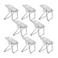 Modern Style Dining Chair Plastic Folding Side Chair for Dining Room Silver Clear 8 Piece Set Clearhalo 'Dining Chairs' 'Dining Tables & Seating' 'dining_chair' 'furn' 'furn_dining_chair' 'Furniture' 'Kitchen & Dining Furniture' 7656760